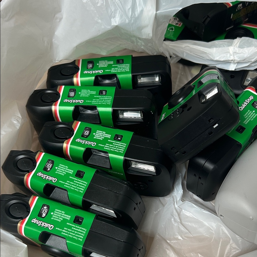 Fujifilm QuickSnap Cameras with Green and Black Design